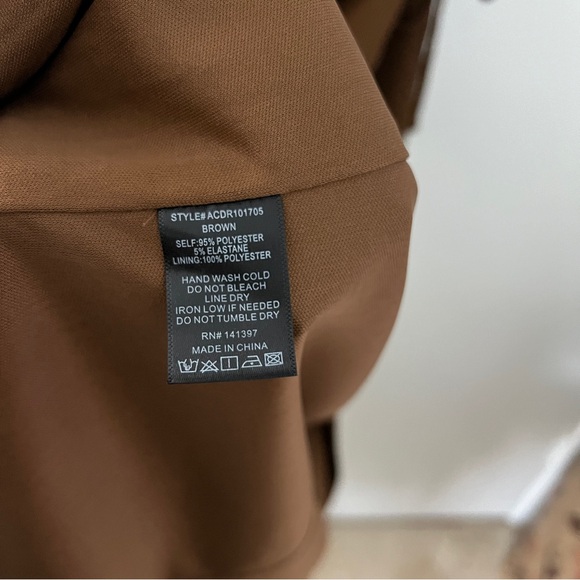 NWT Brinda Wrap Midi Dress in Brown - Picture 11 of 13